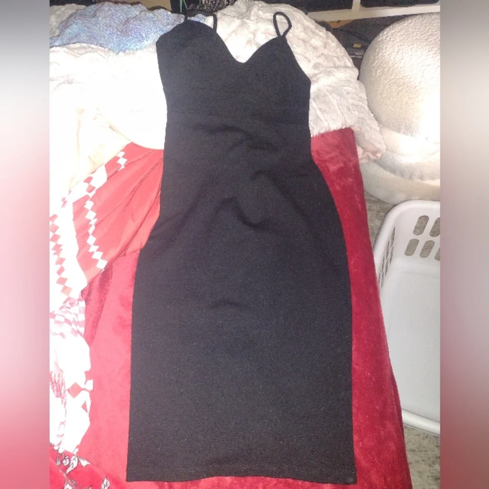 Lulu's Black Bodycon Midi Dress - Picture 2 of 5